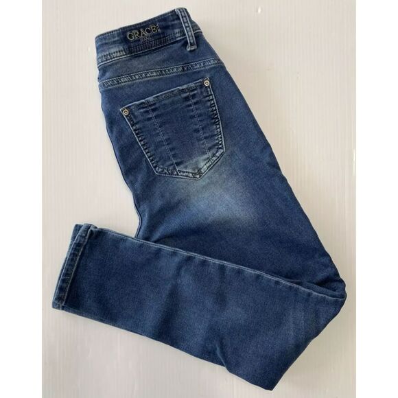 Grace In La Easy Fit Women's Jeans Mid Rise Size 28 (actual 30x28) - Picture 3 of 11